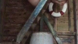 Cumming after naked workout