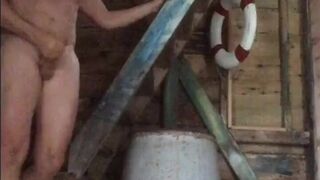 Cumming after naked workout