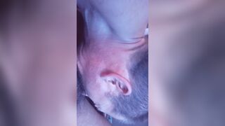 Back seat blowjob cum in mouth swallow