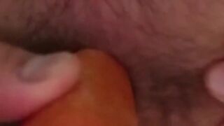 Fucked enjoys a carrot inside his bite. - 5 image