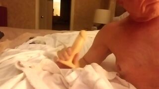 Old Grandpa Likes Playing With His Toys With His Nice Butt