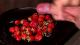 Russian domination. Strawberries in semen. Dirty talk - 5 image