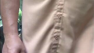 Horny car wank nude fishnet tights pantyhose panties heels