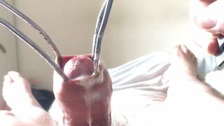 Sunday foreskin stretch - with big cumshot