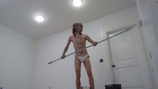 Singing mostly Naked Painter