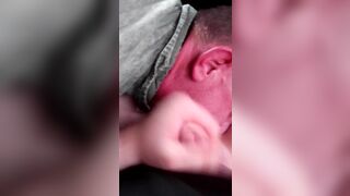 Old Man Suck my Balls during I Cum on his Face