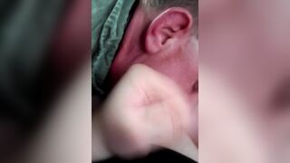 Old Man Suck my Balls during I Cum on his Face