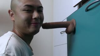 Practising Giving a Blowjob to a Long Dildo