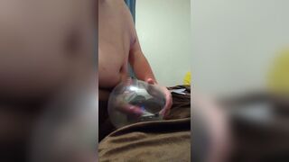 Fat Top Fucks Homemade Toy again