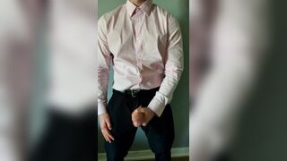 Big Cumshot after a Zoom Meeting - Big Cock and Moaning - 2 image