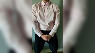 Big Cumshot after a Zoom Meeting - Big Cock and Moaning - 3 image
