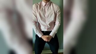 Big Cumshot after a Zoom Meeting - Big Cock and Moaning - 3 image