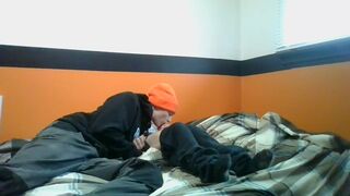 Cole Sucking me off from different Angle.