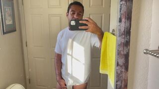 I always Find Time to Play in the Bathroom Mirror