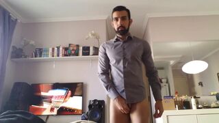 Solo Home - Dressing for work and Jerking off - 13 image