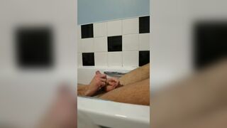 Slow Wank Bath Tub Masturbation with Cum at the end and Close Ups - 1 image