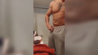 Bi Husband in Thong taking a Shower...