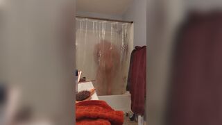Bi Husband in Thong taking a Shower...