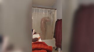 Bi Husband in Thong taking a Shower...