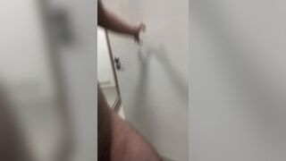 Faggot jerk in public toilet - 11 image