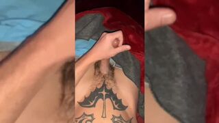 Hung, Horny Tattooed Twink Edges and Cums - 2 image