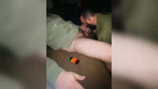 Str8 bear lets me serve his Dick