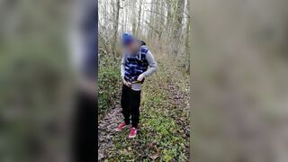 Boy Jerking off and Cumming on a Forest Trail - 2 image