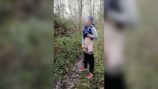 Boy Jerking off and Cumming on a Forest Trail - 9 image