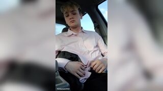 Twink Gets Risky and Cums in the Car while Waiting in the Parking Lot. - 4 image