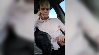 Twink Gets Risky and Cums in the Car while Waiting in the Parking Lot. - 9 image
