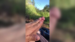 Farmer Jacks off in Nature