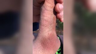 Farmer Jacks off in Nature