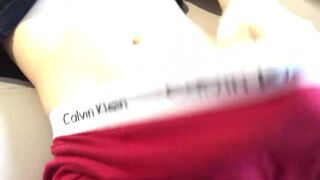 Quick Jerkoff Wearing my Neighbors Calvin