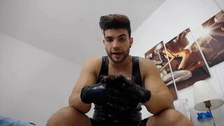 Rubber Latex Flex and Tease with my Cock HOTTER Stripp - 11 image