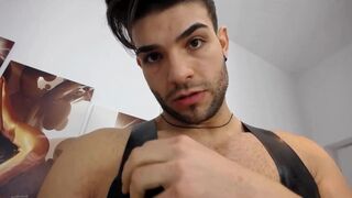 Rubber Latex Flex and Tease with my Cock HOTTER Stripp - 4 image