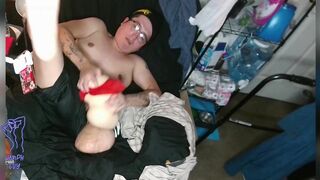 Amputee Fucks & Eats Ass of Thong Sex Toy - 12 image