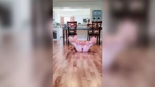 Showing beautiful feet and Dad bod