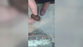 Thats it! Homemade chocolate with cock juice coating.