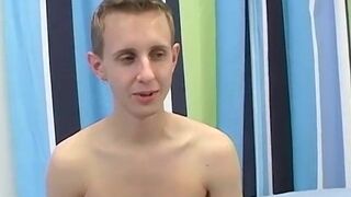 Shy and skinny amateur Jacob Rex masturbates and cums solo - 4 image