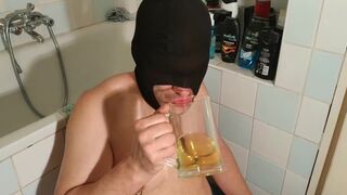 Ultra hard gagging throat fuck a piss drinking slave