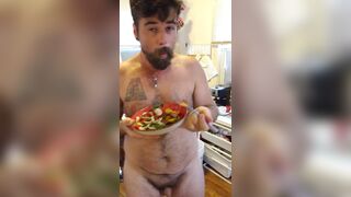 Naked salad toss: eating and hanging out with my dogs - 10 image