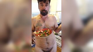 Naked salad toss: eating and hanging out with my dogs - 11 image