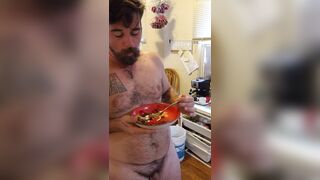 Naked salad toss: eating and hanging out with my dogs - 14 image
