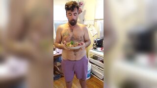 Naked salad toss: eating and hanging out with my dogs - 2 image