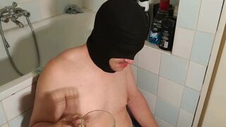 Ultra hard gagging & throat fuck a piss drinker slave HD