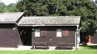 At summer camp two students have their first experience with erotic blowjob and awesome ass fucking - 1 image