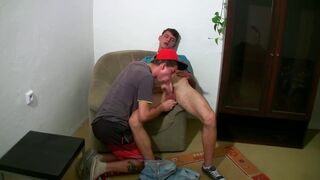 At summer camp two students have their first experience with erotic blowjob and awesome ass fucking - 5 image