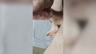 Busting a nut on my soft sexy feet