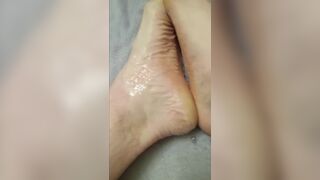 Busting a nut on my soft sexy feet