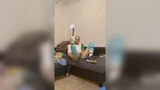 (GER) Sk8erboy-twink sniffs his own sneakers and socks are sooo horny ,stretching and Training gaped Asspussy  raw - 5 image